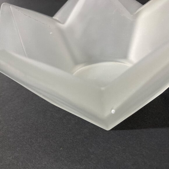 Vtg Westmoreland Satin Glass Fairy Lamp Monarch Butterflies Pentagon Frosted 2pc - Picture 10 of 10